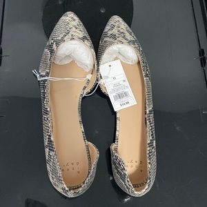 NWT A New Day Snake Skin Pointed Toe Flats